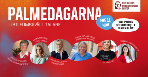 Talare fredag 11 nov Palmedagarna 2022